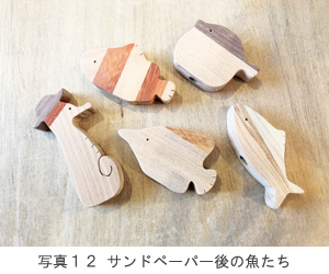 写真12 サンドペーパー後の魚たち