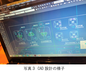 写真3 CAD設計の様子